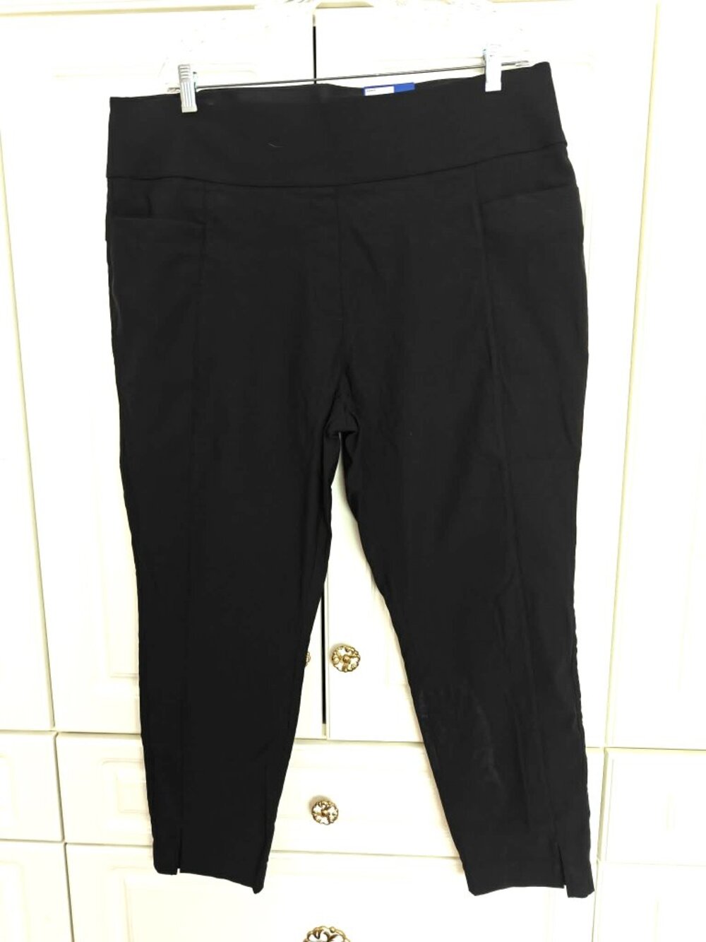 Apt. 9 Black Stretch Pants, Ankle length, Size 1X, NWT